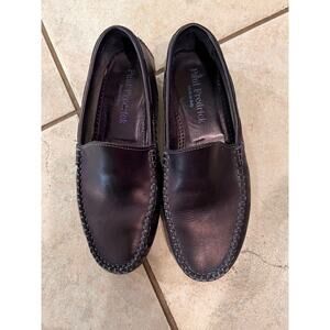 Paul Frederick Made In Italy Blue Leather Driving Loafers Size 8